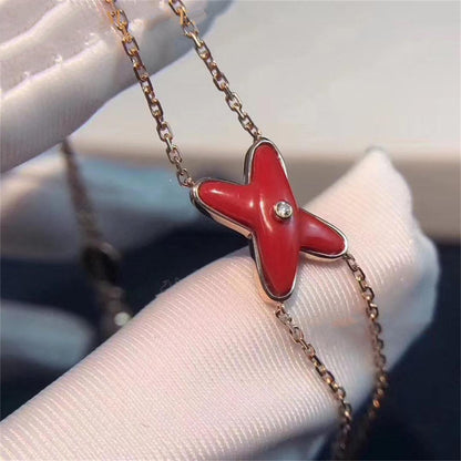 [Aetheris]JEUX BRACELET CARNELIAN ROSE GOLD 1 DIAMOND