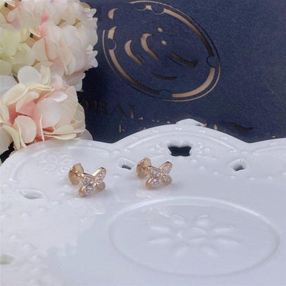 [Aetheris]JEUX DE ROSE GOLD DIAMOND EARRINGS