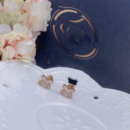 [Aetheris]JEUX DE ROSE GOLD DIAMOND EARRINGS
