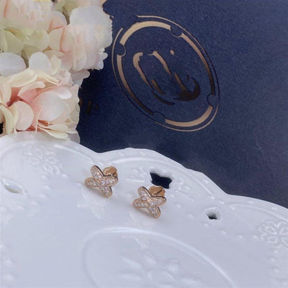 [Aetheris]JEUX DE ROSE GOLD DIAMOND EARRINGS