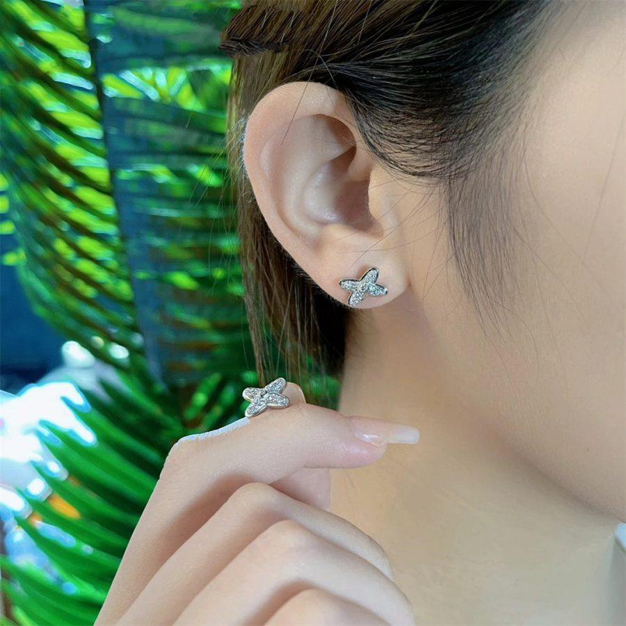 [Aetheris]JEUX DE SILVER DIAMOND EARRINGS