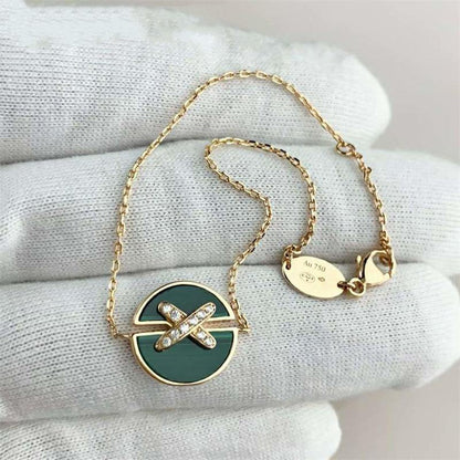 [Aetheris]JEUX DE BRACELET MALACHITE ROSE GOLD DIAMONDS