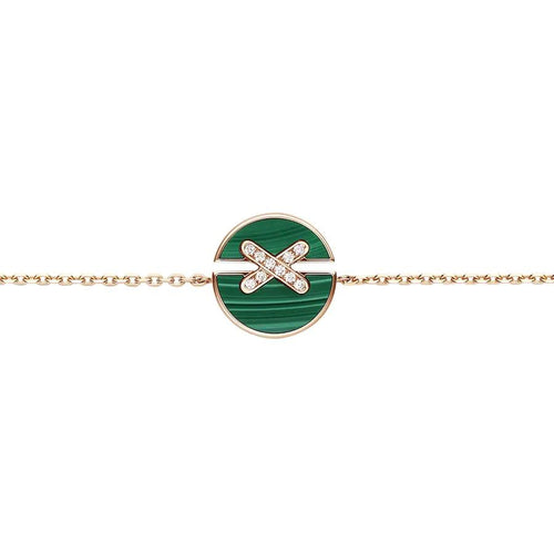 [Aetheris]JEUX DE BRACELET MALACHITE ROSE GOLD DIAMONDS
