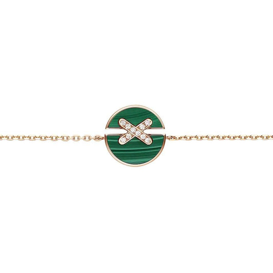 [Aetheris]JEUX DE BRACELET MALACHITE ROSE GOLD DIAMONDS