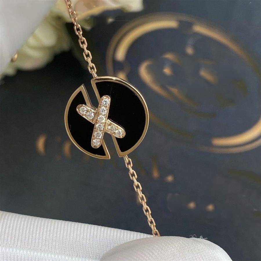 [Aetheris]JEUX DE BRACELET ONYX ROSE GOLD DIAMOND