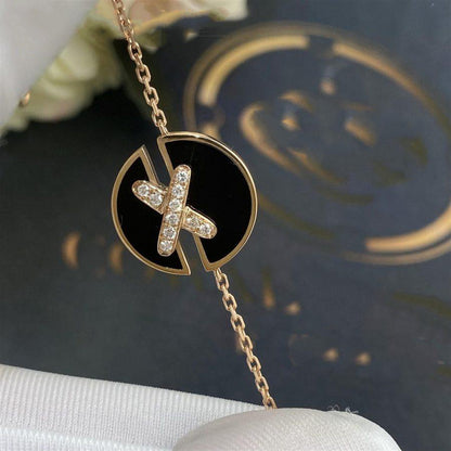 [Aetheris]JEUX DE BRACELET ONYX ROSE GOLD DIAMOND