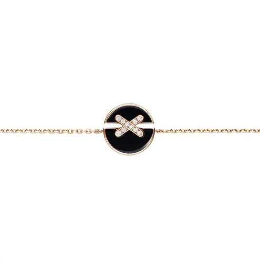 [Aetheris] ROSÉGOLD-ONYX-DIAMANT-ARMBAND-SET