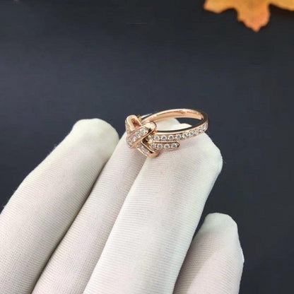 [Aetheris]RING-SET AUS ROSÉGOLD MIT DIAMANTEN