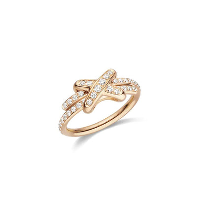 [Aetheris]RING-SET AUS ROSÉGOLD MIT DIAMANTEN