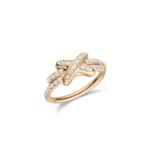 [Aetheris]RING-SET AUS ROSÉGOLD MIT DIAMANTEN