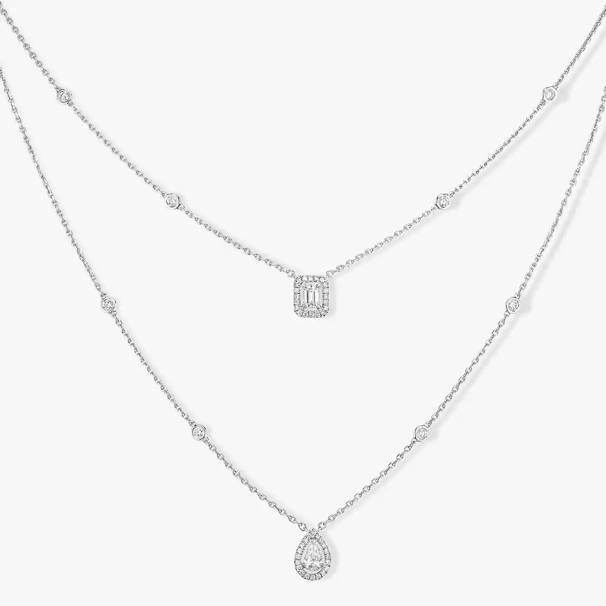 [Aetheris]MY TWIN 2-ROW DIAMOND NECKLACE