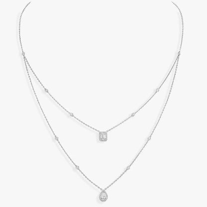 [Aetheris]MY TWIN 2-ROW DIAMOND NECKLACE