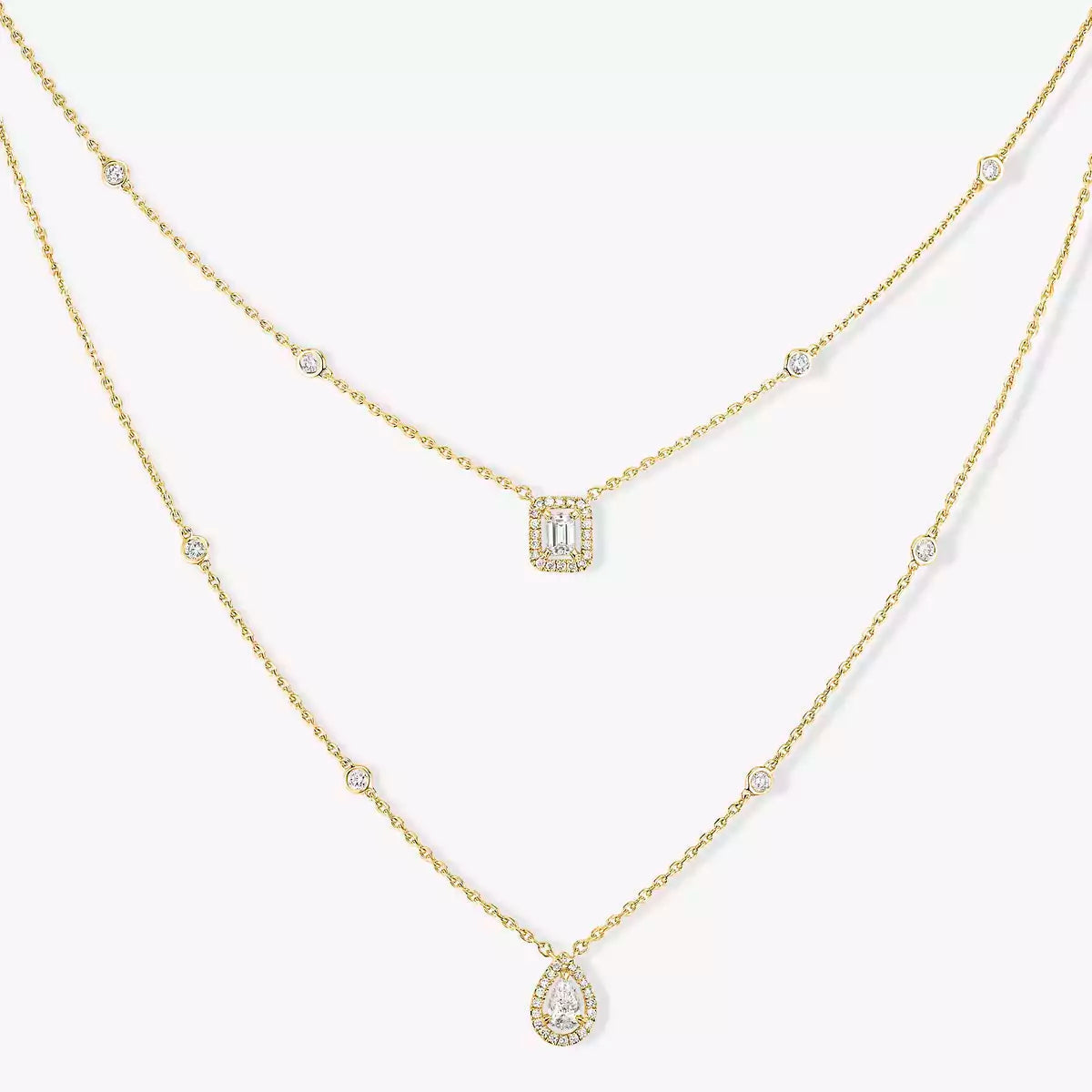 [Aetheris]MY TWIN 2-ROW DIAMOND NECKLACE