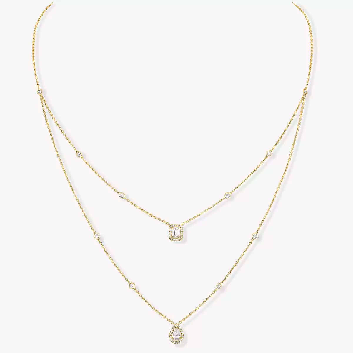 [Aetheris]MY TWIN 2-ROW DIAMOND NECKLACE