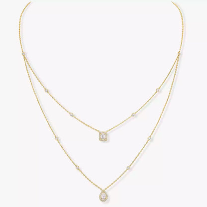 [Aetheris]MY TWIN 2-ROW DIAMOND NECKLACE