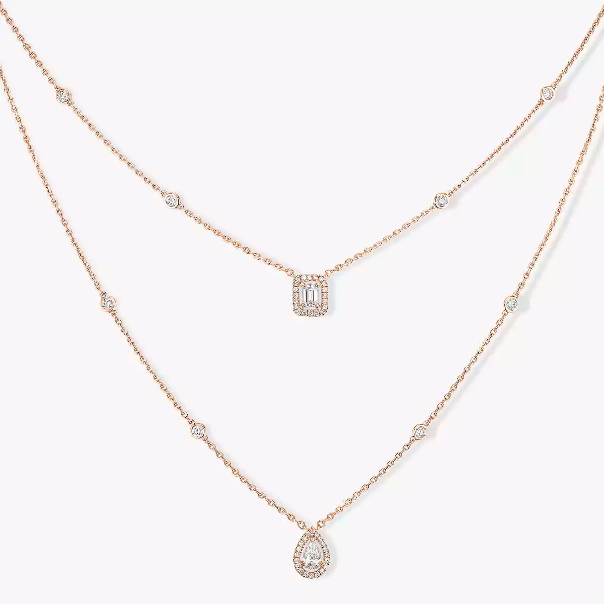 [Aetheris]MY TWIN 2-ROW DIAMOND NECKLACE