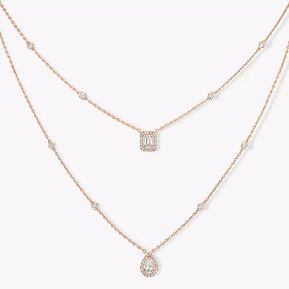 [Aetheris]MY TWIN 2-ROW DIAMOND NECKLACE