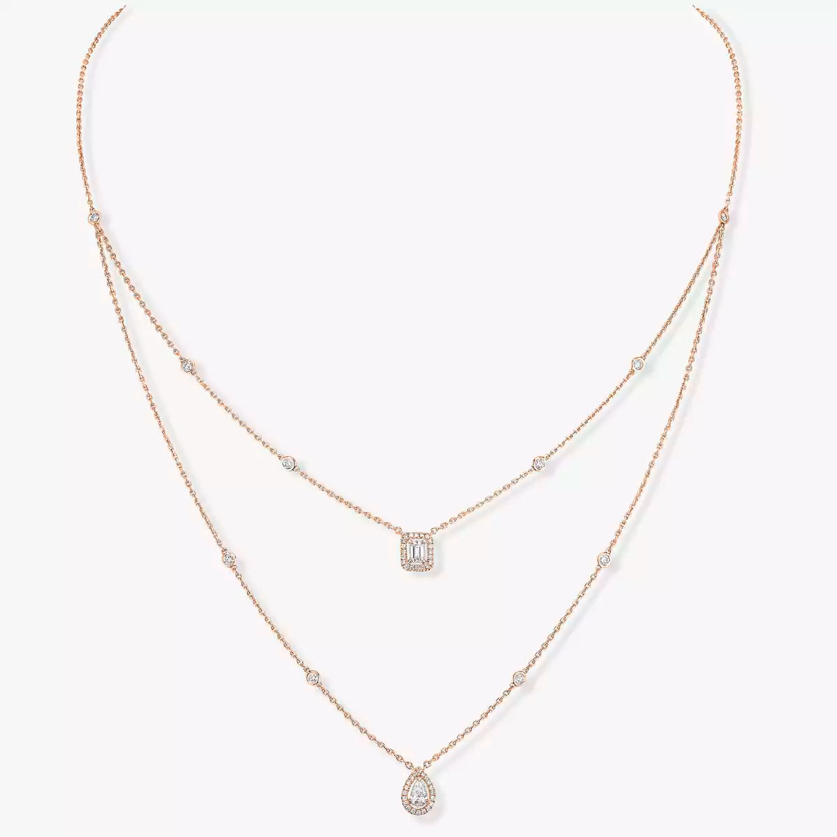 [Aetheris]MY TWIN 2-ROW DIAMOND NECKLACE