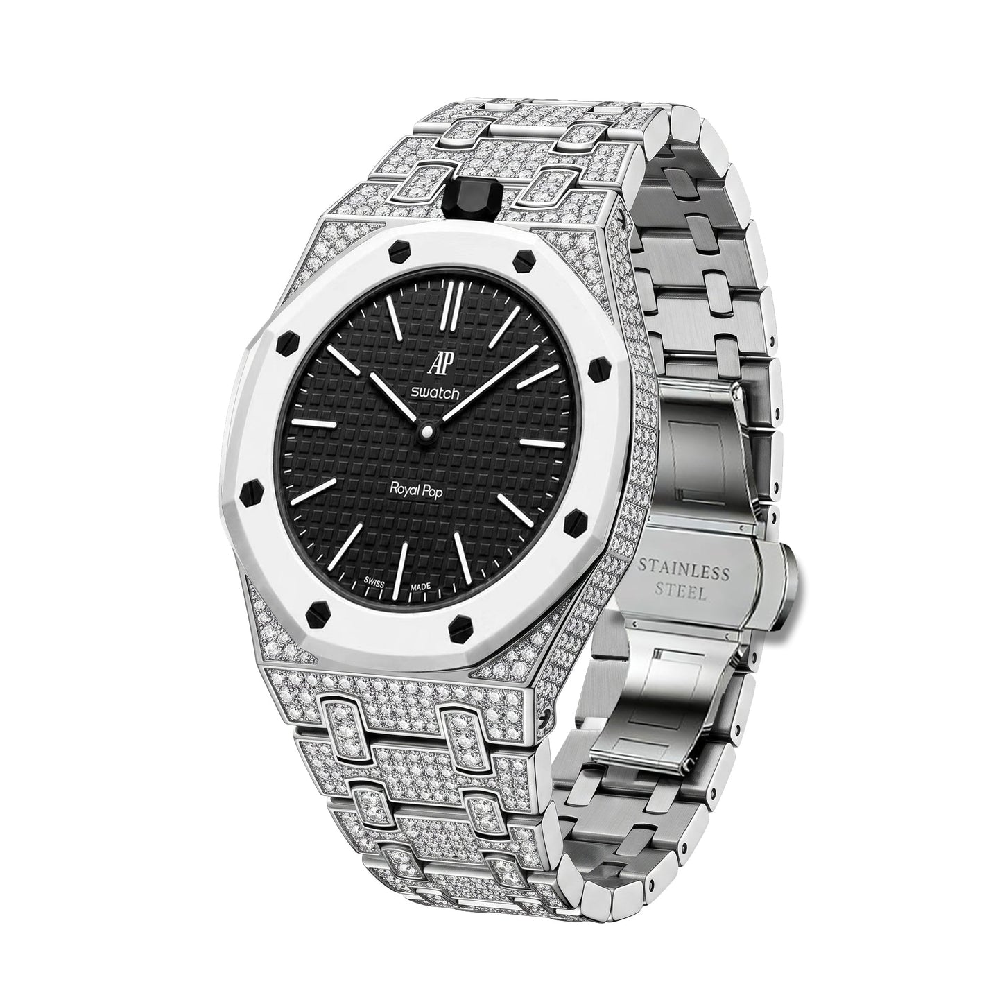 [Aetheris]Royal Oak Pop Exclusive Bioceramic Case & Bioceramic Strap Full Diamond