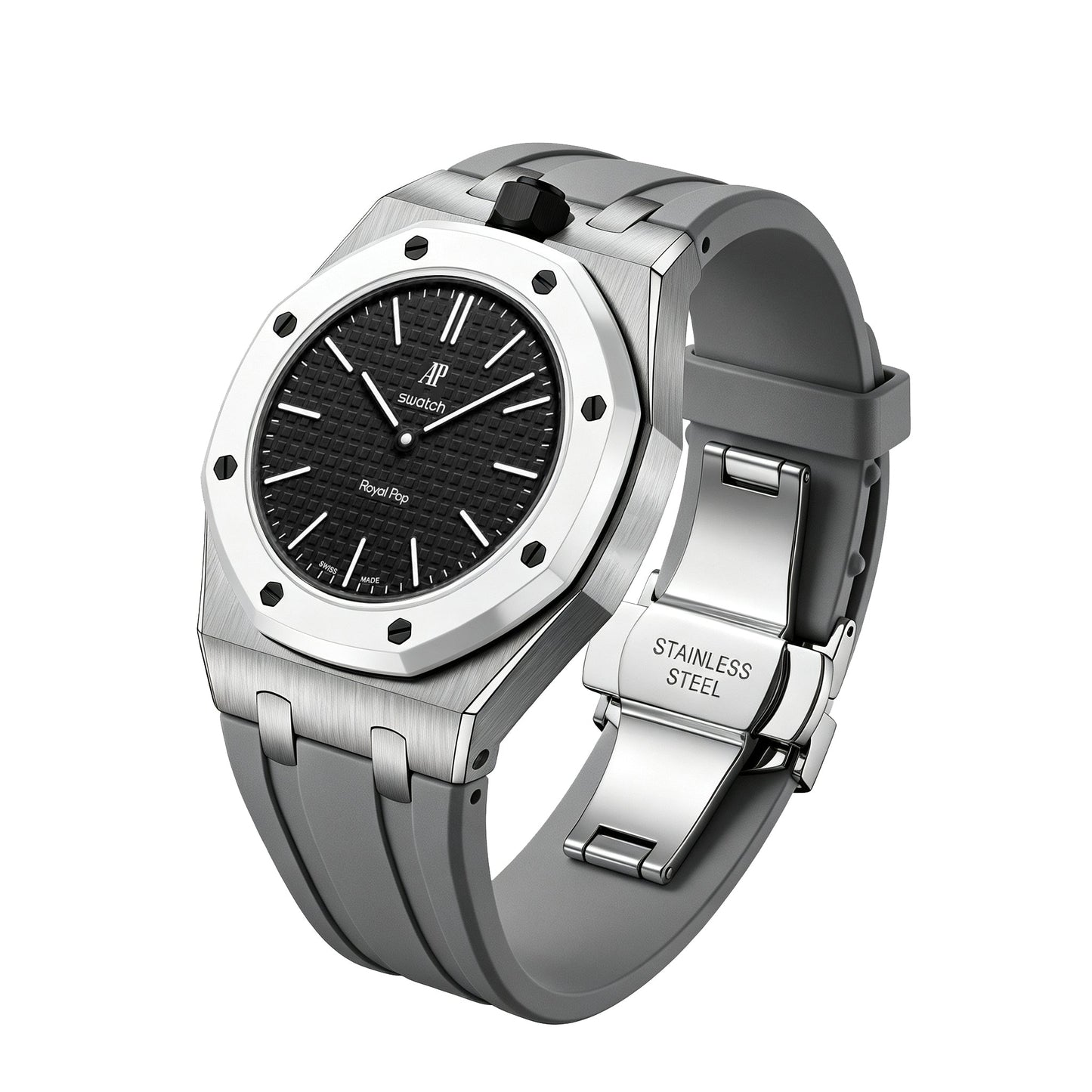 [Aetheris]Royal Oak Pop Exclusive Stahlgehäuse und Silikonarmband mit Wiege