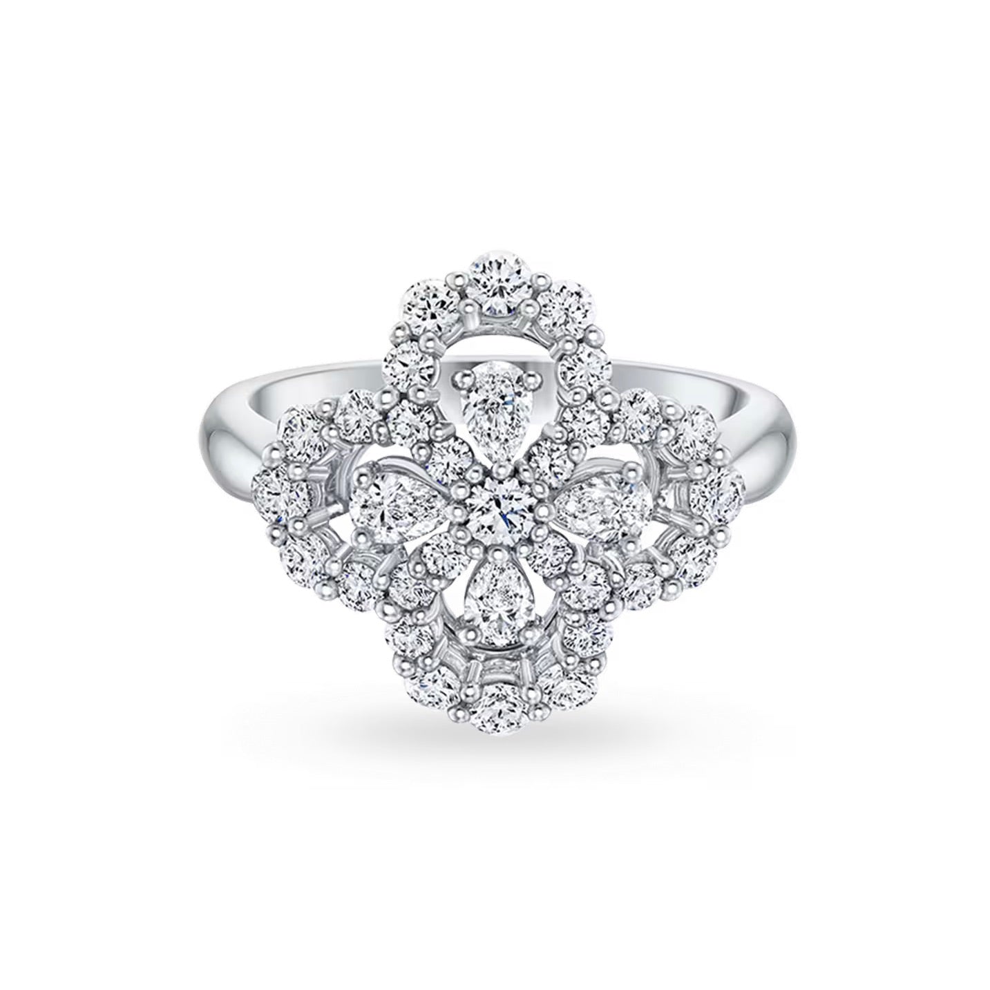 [Aetheris]LOOP RING FULL MOTIF DIAMOND 16MM SILVE
