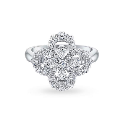 [Aetheris]LOOP RING FULL MOTIF DIAMOND 16MM SILVE