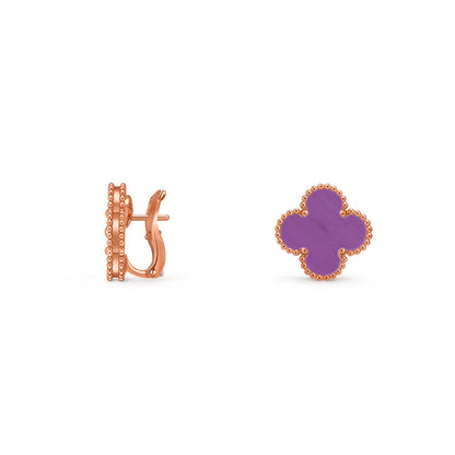 [Aetheris]15MM KLEEBENBLUMEN-OHRSTECKER ROSÉGOLD KOLLEKTION