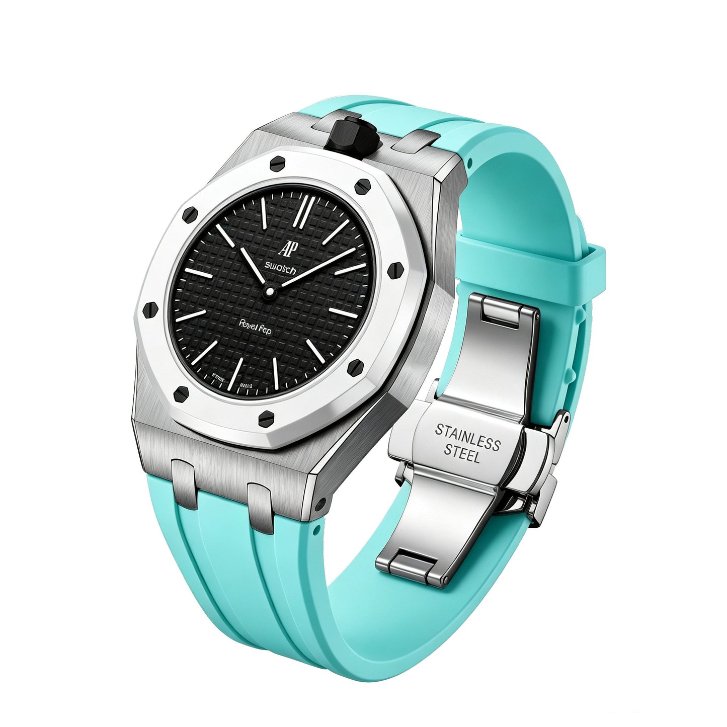 [Aetheris]Royal Oak Pop Exclusive Stahlgehäuse und Silikonarmband mit Wiege