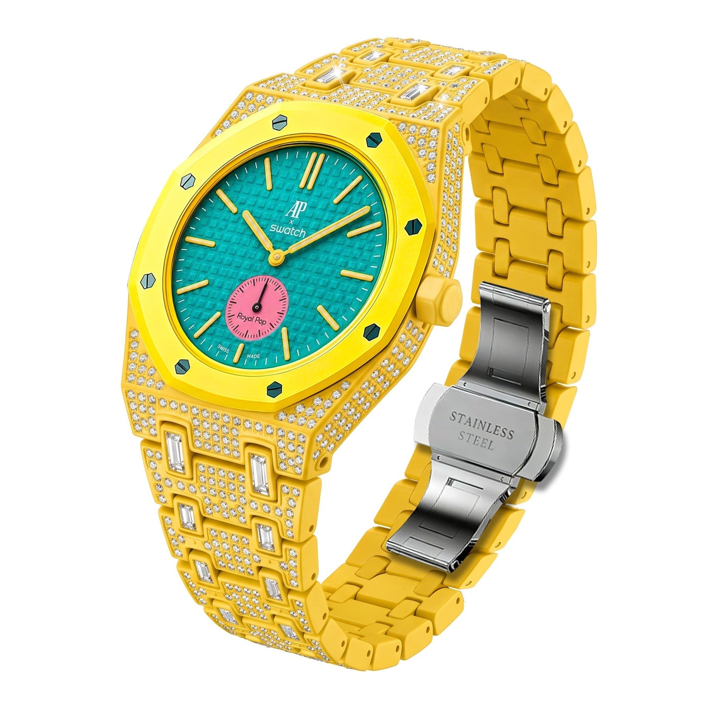 [Aetheris]Royal Oak Pop Exclusive Bioceramic Case & Bioceramic Strap Full Diamond