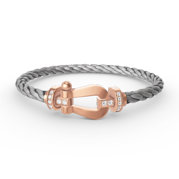 [Aetheris]KRAFT GROSSES HUFEISEN HALBDURCHSICHTIGES ARMBAND - ROSÉGOLD