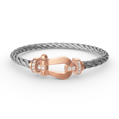 [Aetheris]KRAFT GROSSES HUFEISEN HALBDURCHSICHTIGES ARMBAND - ROSÉGOLD