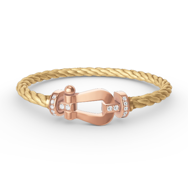 [Aetheris]KRAFT GROSSES HUFEISEN HALBDURCHSICHTIGES ARMBAND - ROSÉGOLD