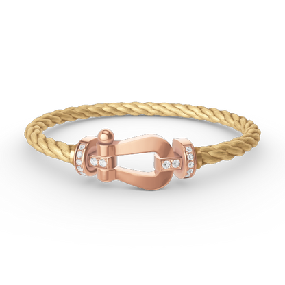 [Aetheris]KRAFT GROSSES HUFEISEN HALBDURCHSICHTIGES ARMBAND - ROSÉGOLD