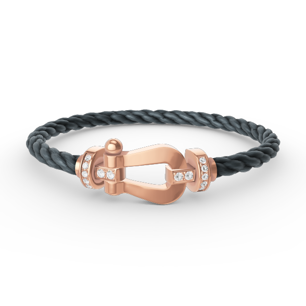 [Aetheris]KRAFT GROSSES HUFEISEN HALBDURCHSICHTIGES ARMBAND - ROSÉGOLD