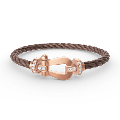 [Aetheris]KRAFT GROSSES HUFEISEN HALBDURCHSICHTIGES ARMBAND - ROSÉGOLD