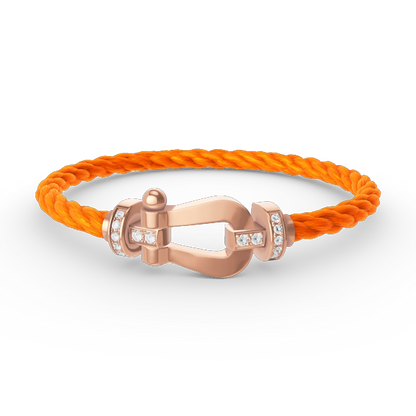 [Aetheris]KRAFT GROSSES HUFEISEN HALBDURCHSICHTIGES ARMBAND - ROSÉGOLD