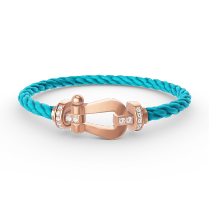 [Aetheris]KRAFT GROSSES HUFEISEN HALBDURCHSICHTIGES ARMBAND - ROSÉGOLD