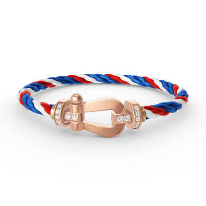 [Aetheris]KRAFT GROSSES HUFEISEN HALBDURCHSICHTIGES ARMBAND - ROSÉGOLD