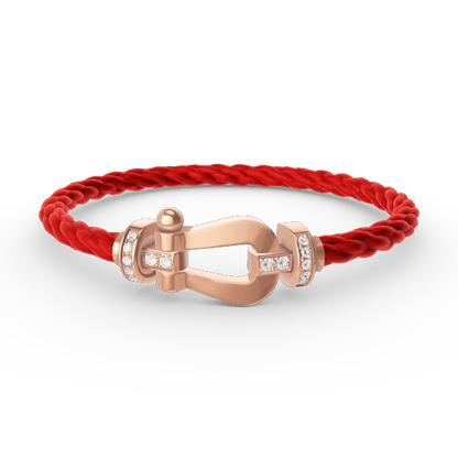 [Aetheris]KRAFT GROSSES HUFEISEN HALBDURCHSICHTIGES ARMBAND - ROSÉGOLD
