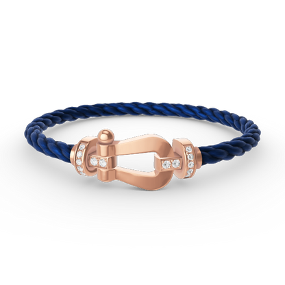 [Aetheris]KRAFT GROSSES HUFEISEN HALBDURCHSICHTIGES ARMBAND - ROSÉGOLD