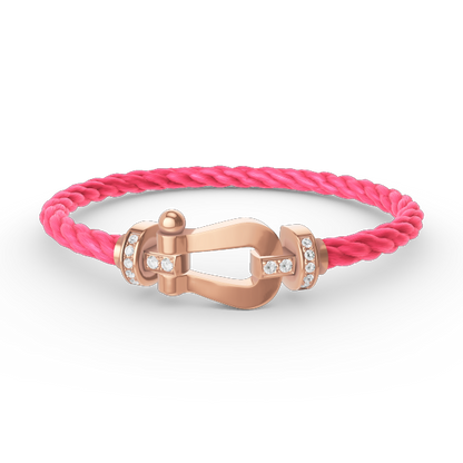 [Aetheris]KRAFT GROSSES HUFEISEN HALBDURCHSICHTIGES ARMBAND - ROSÉGOLD