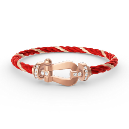 [Aetheris]KRAFT GROSSES HUFEISEN HALBDURCHSICHTIGES ARMBAND - ROSÉGOLD