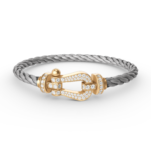 [Aetheris]FORCE LARGE HORSESHOE FULL DIAMOND BRACELET - GOLD