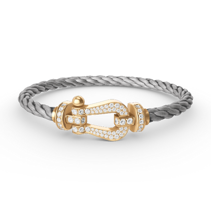 [Aetheris]FORCE LARGE HORSESHOE FULL DIAMOND BRACELET - GOLD