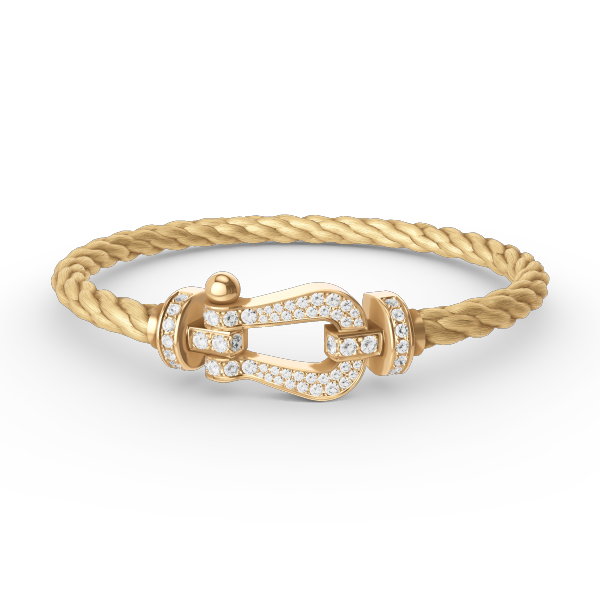 [Aetheris]FORCE LARGE HORSESHOE FULL DIAMOND BRACELET - GOLD
