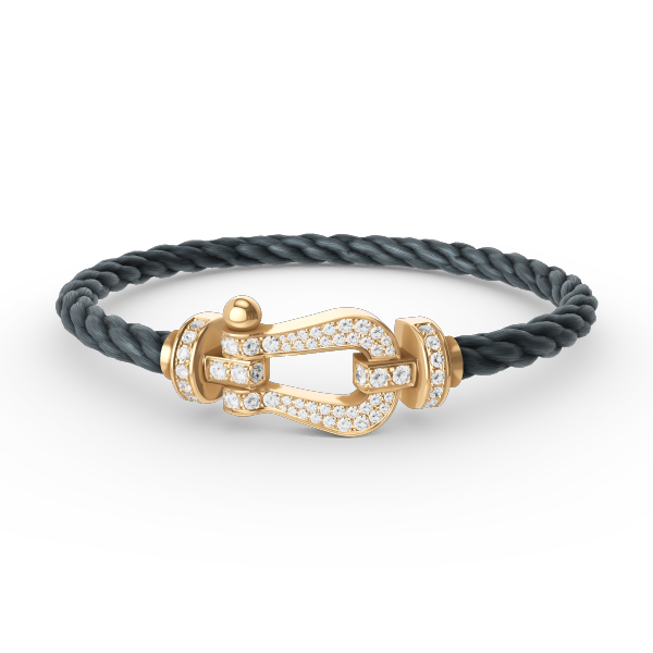 [Aetheris]FORCE LARGE HORSESHOE FULL DIAMOND BRACELET - GOLD