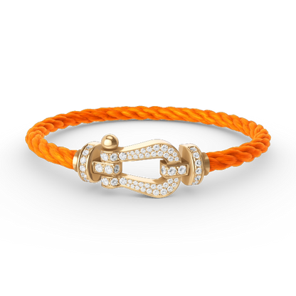 [Aetheris]FORCE LARGE HORSESHOE FULL DIAMOND BRACELET - GOLD