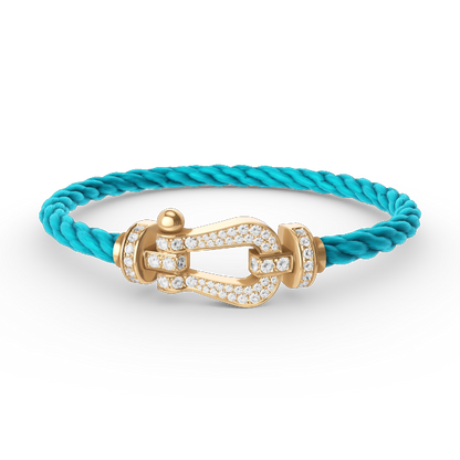 [Aetheris]FORCE LARGE HORSESHOE FULL DIAMOND BRACELET - GOLD