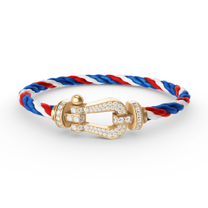 [Aetheris]FORCE LARGE HORSESHOE FULL DIAMOND BRACELET - GOLD