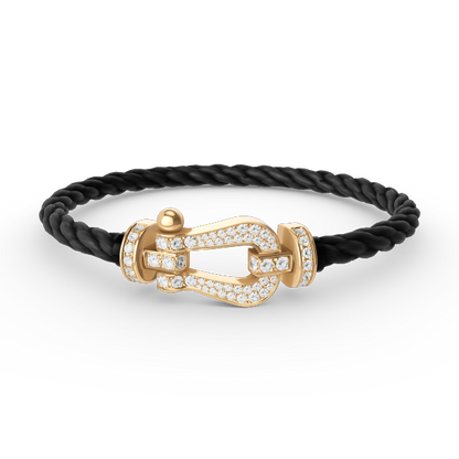 [Aetheris]FORCE LARGE HORSESHOE FULL DIAMOND BRACELET - GOLD